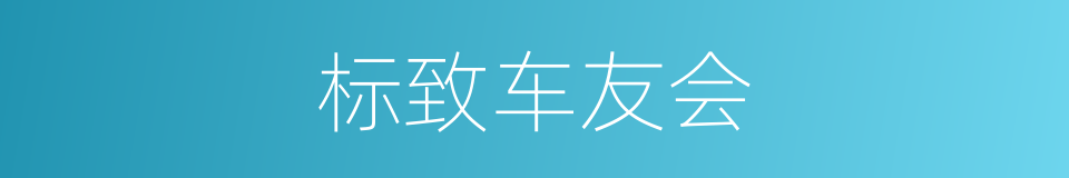 标致车友会的同义词