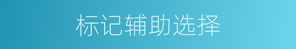 标记辅助选择的同义词