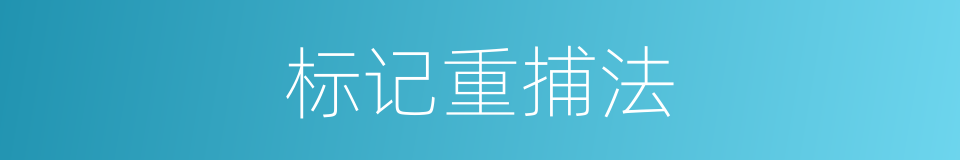 标记重捕法的同义词