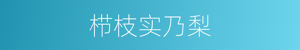 栉枝实乃梨的同义词