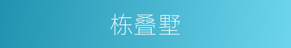 栋叠墅的同义词