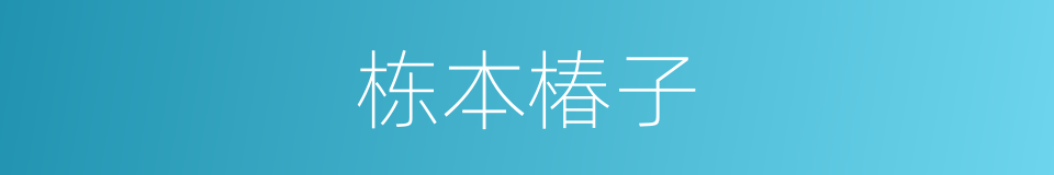 栋本椿子的同义词