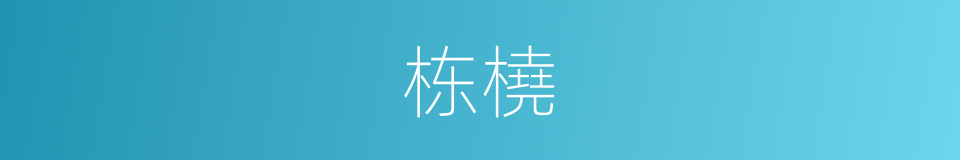 栋橈的意思