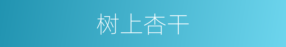 树上杏干的同义词