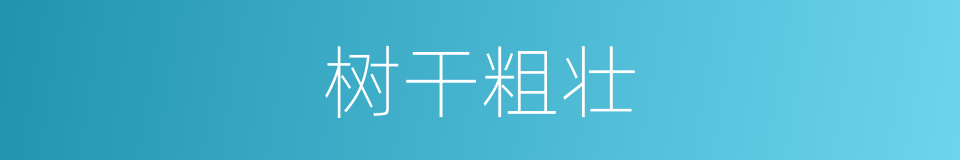 树干粗壮的同义词