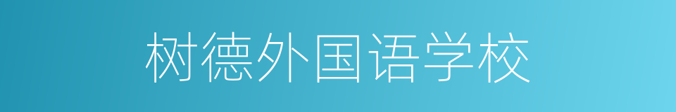 树德外国语学校的同义词