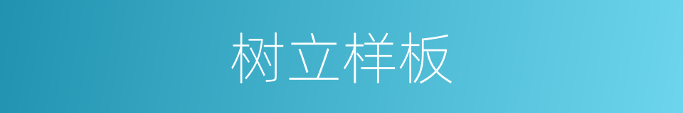 树立样板的同义词