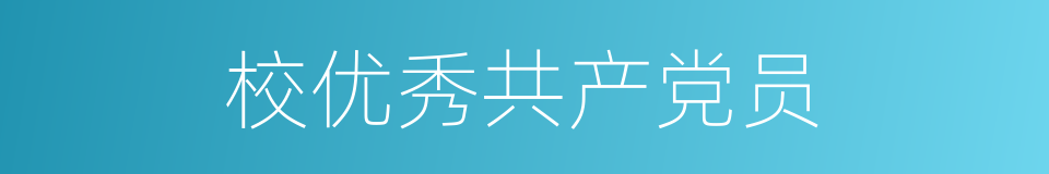 校优秀共产党员的同义词