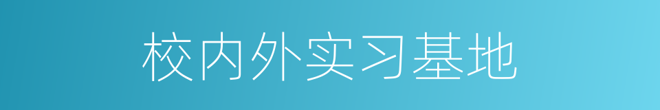 校内外实习基地的同义词