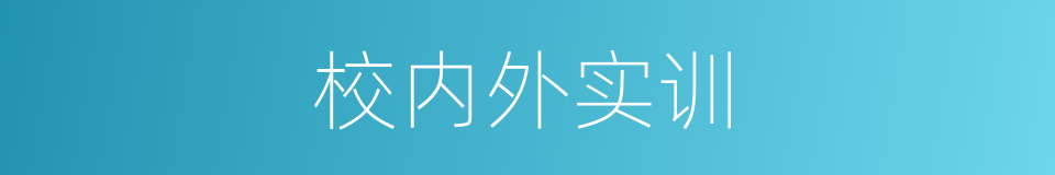 校内外实训的同义词