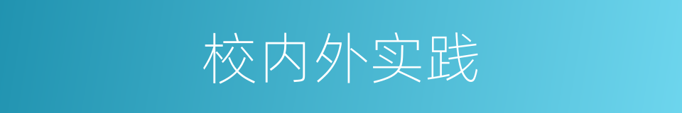 校内外实践的同义词