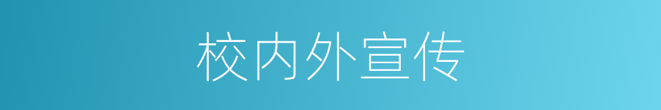 校内外宣传的同义词