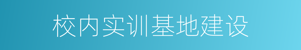 校内实训基地建设的同义词