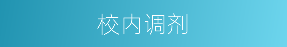 校内调剂的同义词