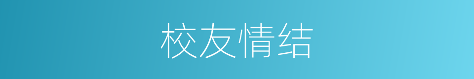 校友情结的同义词