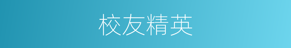 校友精英的同义词