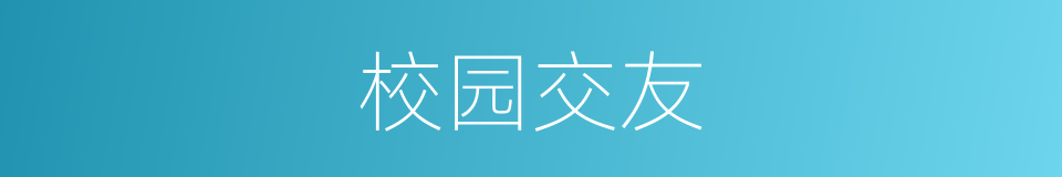 校园交友的同义词