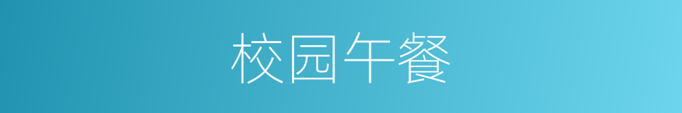 校园午餐的同义词