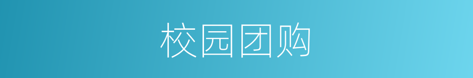 校园团购的同义词