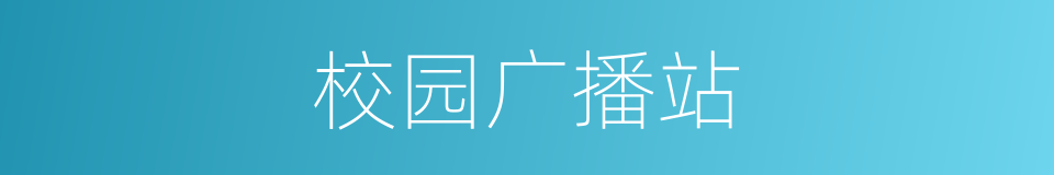 校园广播站的同义词