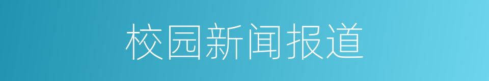 校园新闻报道的同义词