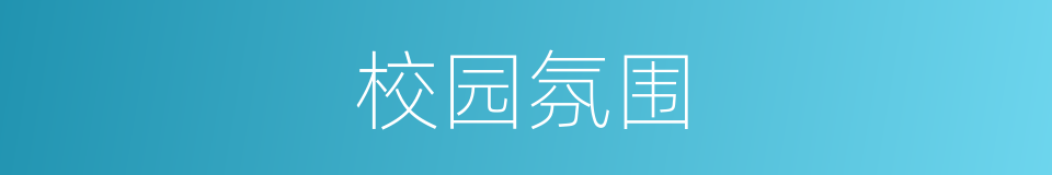 校园氛围的同义词