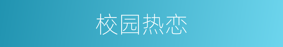 校园热恋的同义词