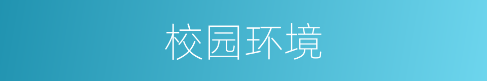 校园环境的同义词