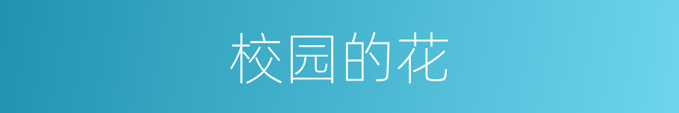 校园的花的同义词
