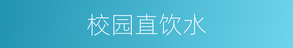 校园直饮水的同义词
