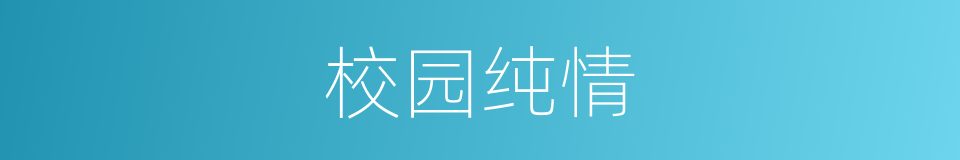 校园纯情的同义词