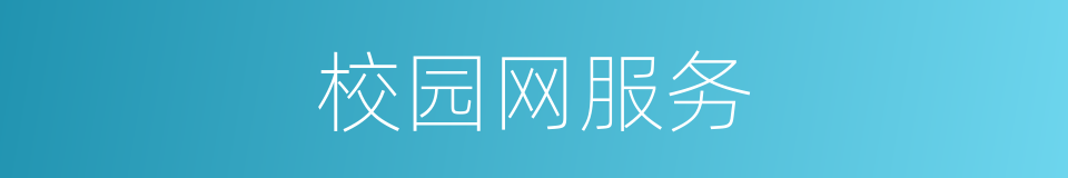 校园网服务的同义词
