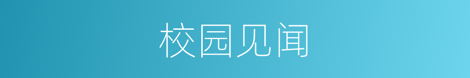 校园见闻的同义词