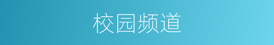 校园频道的同义词