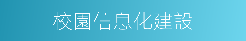 校園信息化建設的同義詞