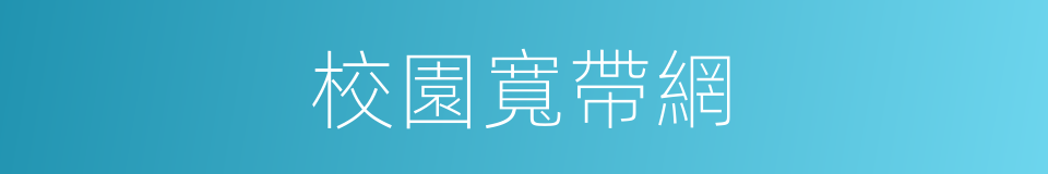校園寬帶網的同義詞