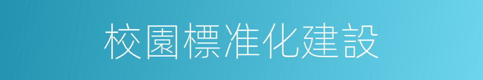 校園標准化建設的同義詞