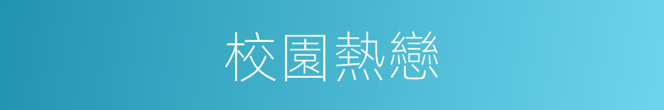 校園熱戀的同義詞