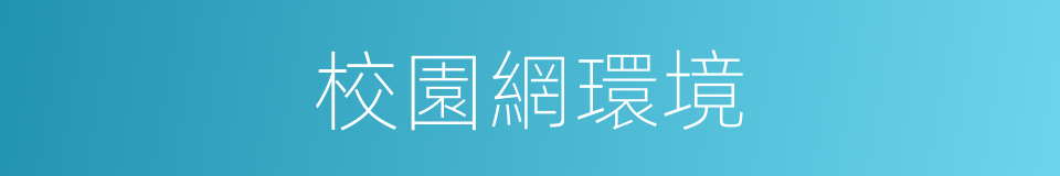 校園網環境的同義詞