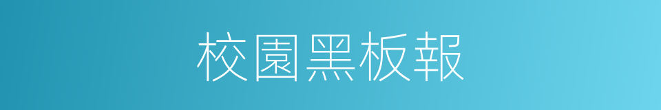 校園黑板報的同義詞