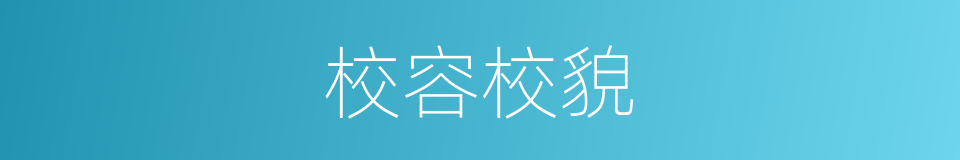 校容校貌的同义词