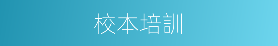 校本培訓的同義詞