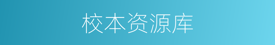 校本资源库的同义词