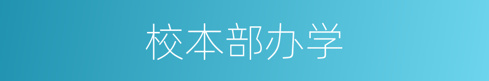 校本部办学的同义词