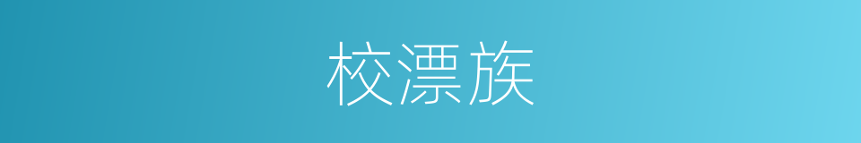 校漂族的同义词