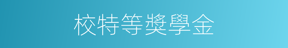 校特等獎學金的同義詞