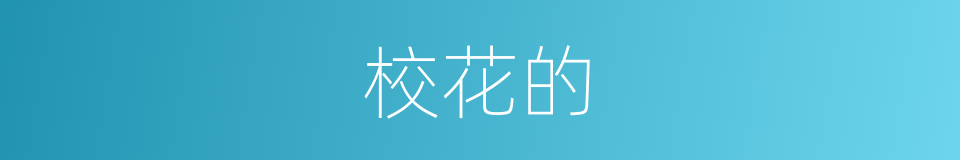校花的的同义词