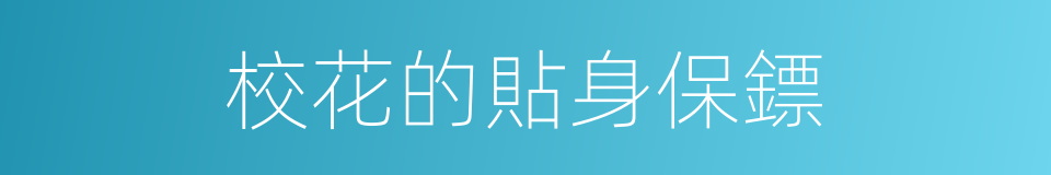 校花的貼身保鏢的同義詞