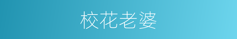 校花老婆的同义词