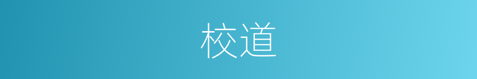 校道的同义词